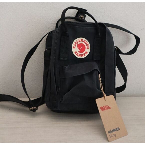 Fjallraven 23797-550 Unisex Black Kanken Mini Crossbody Sling Shoulder Bag - Picture 7 of 9